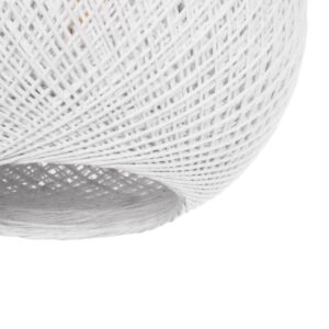 GLOBOSTAR® SOLEI 205-0009 Boho Κρεμαστό Φωτιστικό Οροφής με Ντουί 1 x E27 AC 220-240V IP20 – Λευκό – M20 x Π20 x Υ25cm