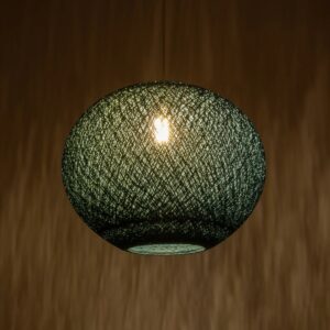 GLOBOSTAR® SOLEI 205-0010 Boho Κρεμαστό Φωτιστικό Οροφής με Ντουί 1 x E27 AC 220-240V IP20 – Τιρκουάζ – M40 x Π40 x Υ36cm