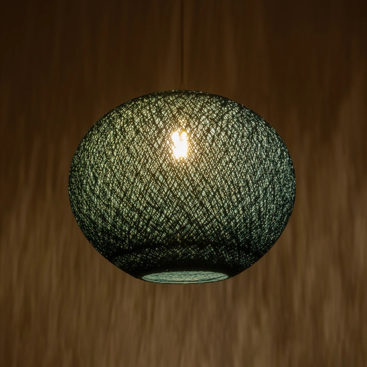 GLOBOSTAR® SOLEI 205-0010 Boho Κρεμαστό Φωτιστικό Οροφής με Ντουί 1 x E27 AC 220-240V IP20 – Τιρκουάζ – M40 x Π40 x Υ36cm