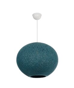 GLOBOSTAR® SOLEI 205-0010 Boho Κρεμαστό Φωτιστικό Οροφής με Ντουί 1 x E27 AC 220-240V IP20 – Τιρκουάζ – M40 x Π40 x Υ36cm