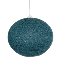 GLOBOSTAR® SOLEI 205-0010 Boho Κρεμαστό Φωτιστικό Οροφής με Ντουί 1 x E27 AC 220-240V IP20 – Τιρκουάζ – M40 x Π40 x Υ36cm