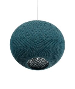 GLOBOSTAR® SOLEI 205-0010 Boho Κρεμαστό Φωτιστικό Οροφής με Ντουί 1 x E27 AC 220-240V IP20 – Τιρκουάζ – M40 x Π40 x Υ36cm