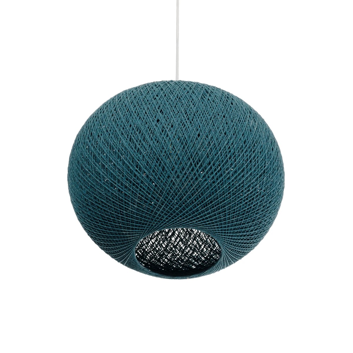 GLOBOSTAR® SOLEI 205-0010 Boho Κρεμαστό Φωτιστικό Οροφής με Ντουί 1 x E27 AC 220-240V IP20 – Τιρκουάζ – M40 x Π40 x Υ36cm