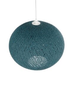 GLOBOSTAR® SOLEI 205-0010 Boho Κρεμαστό Φωτιστικό Οροφής με Ντουί 1 x E27 AC 220-240V IP20 – Τιρκουάζ – M40 x Π40 x Υ36cm