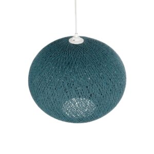 GLOBOSTAR® SOLEI 205-0010 Boho Κρεμαστό Φωτιστικό Οροφής με Ντουί 1 x E27 AC 220-240V IP20 – Τιρκουάζ – M40 x Π40 x Υ36cm