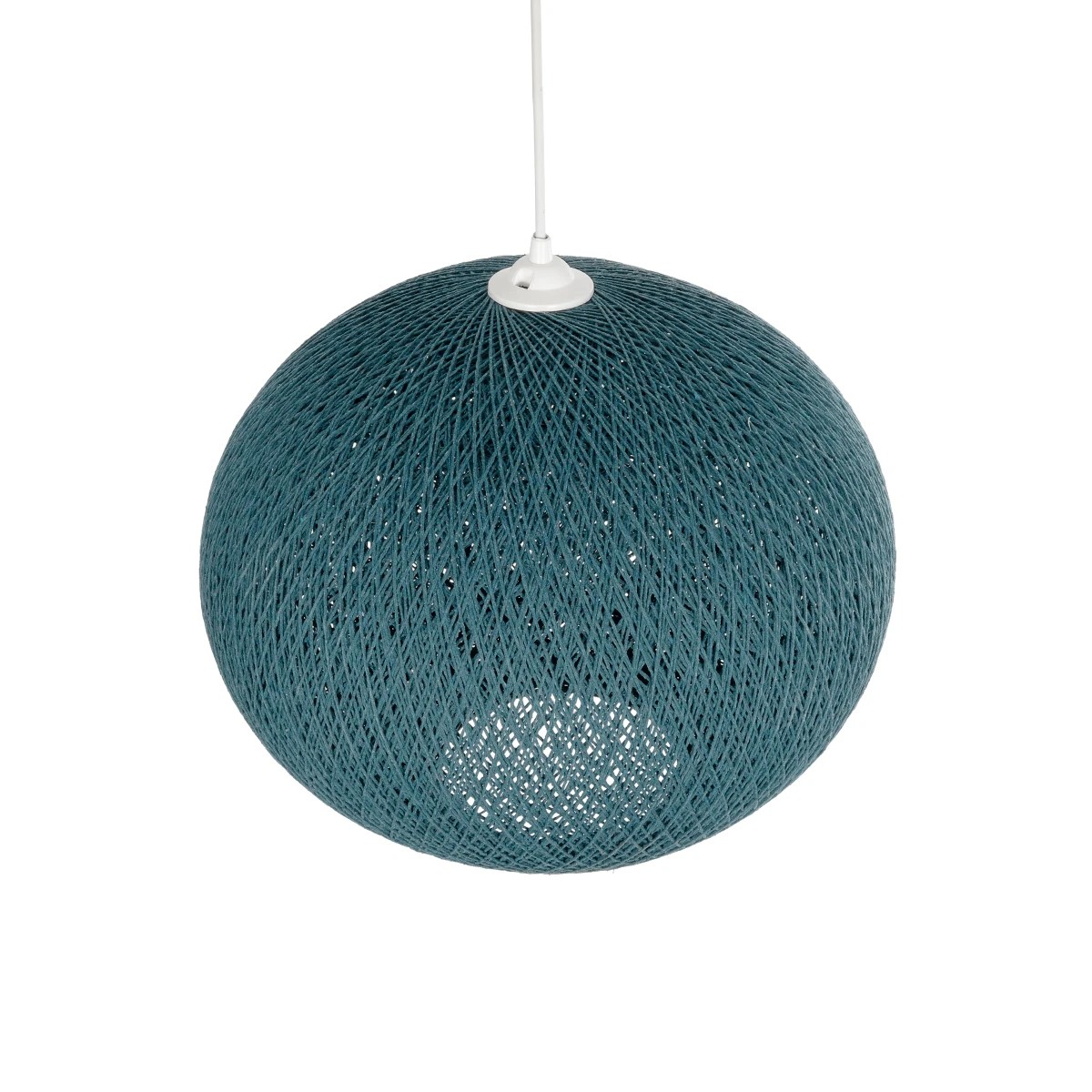 GLOBOSTAR® SOLEI 205-0010 Boho Κρεμαστό Φωτιστικό Οροφής με Ντουί 1 x E27 AC 220-240V IP20 – Τιρκουάζ – M40 x Π40 x Υ36cm