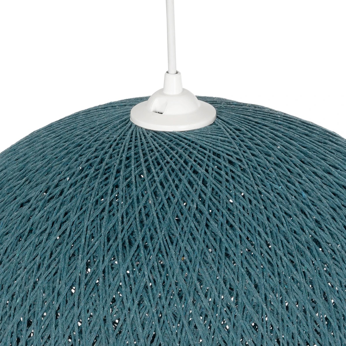 GLOBOSTAR® SOLEI 205-0010 Boho Κρεμαστό Φωτιστικό Οροφής με Ντουί 1 x E27 AC 220-240V IP20 – Τιρκουάζ – M40 x Π40 x Υ36cm