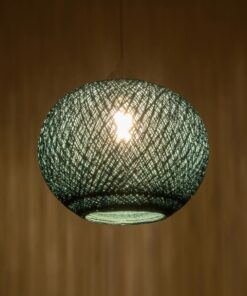 GLOBOSTAR® SOLEI 205-0011 Boho Κρεμαστό Φωτιστικό Οροφής με Ντουί 1 x E27 AC 220-240V IP20 – Τιρκουάζ – M30 x Π30 x Υ26cm