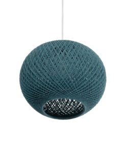 GLOBOSTAR® SOLEI 205-0011 Boho Κρεμαστό Φωτιστικό Οροφής με Ντουί 1 x E27 AC 220-240V IP20 – Τιρκουάζ – M30 x Π30 x Υ26cm