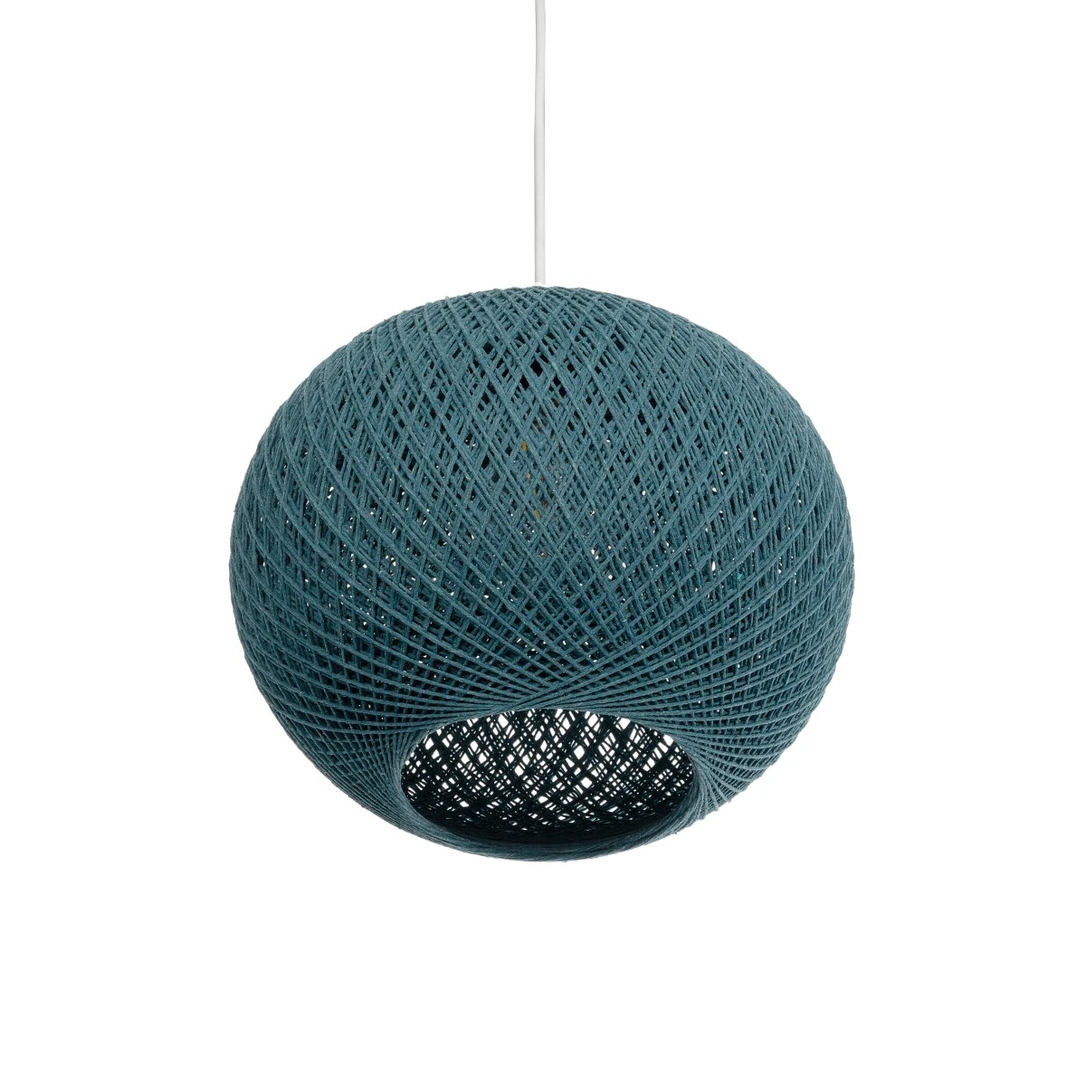 GLOBOSTAR® SOLEI 205-0011 Boho Κρεμαστό Φωτιστικό Οροφής με Ντουί 1 x E27 AC 220-240V IP20 – Τιρκουάζ – M30 x Π30 x Υ26cm