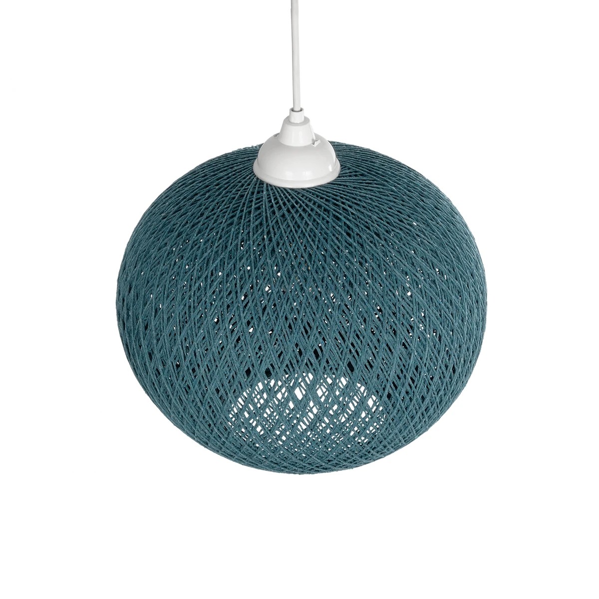 GLOBOSTAR® SOLEI 205-0011 Boho Κρεμαστό Φωτιστικό Οροφής με Ντουί 1 x E27 AC 220-240V IP20 – Τιρκουάζ – M30 x Π30 x Υ26cm