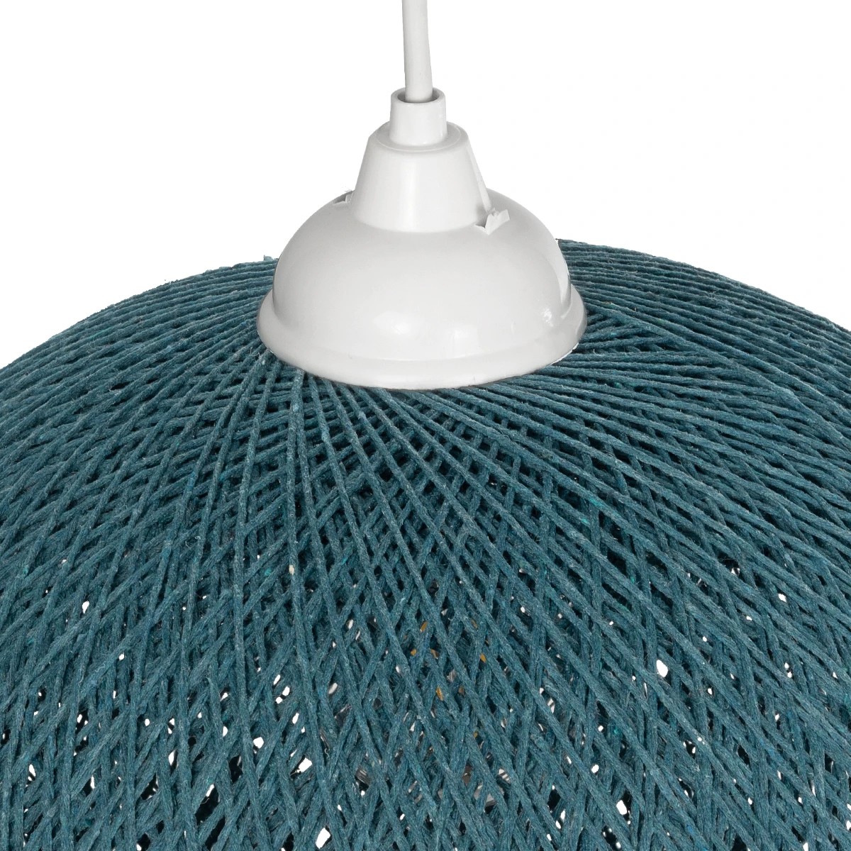 GLOBOSTAR® SOLEI 205-0011 Boho Κρεμαστό Φωτιστικό Οροφής με Ντουί 1 x E27 AC 220-240V IP20 – Τιρκουάζ – M30 x Π30 x Υ26cm