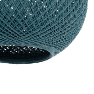 GLOBOSTAR® SOLEI 205-0011 Boho Κρεμαστό Φωτιστικό Οροφής με Ντουί 1 x E27 AC 220-240V IP20 – Τιρκουάζ – M30 x Π30 x Υ26cm