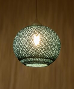 GLOBOSTAR® SOLEI 205-0012 Boho Κρεμαστό Φωτιστικό Οροφής με Ντουί 1 x E27 AC 220-240V IP20 – Τιρκουάζ – M20 x Π20 x Υ25cm