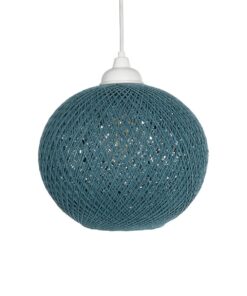 GLOBOSTAR® SOLEI 205-0012 Boho Κρεμαστό Φωτιστικό Οροφής με Ντουί 1 x E27 AC 220-240V IP20 – Τιρκουάζ – M20 x Π20 x Υ25cm