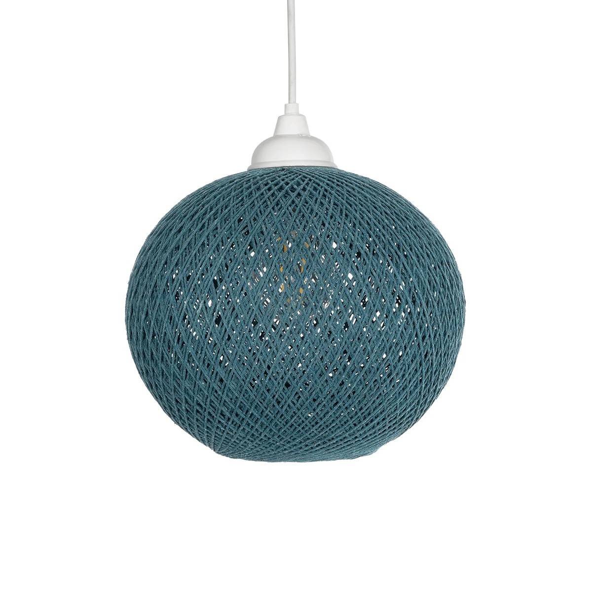 GLOBOSTAR® SOLEI 205-0012 Boho Κρεμαστό Φωτιστικό Οροφής με Ντουί 1 x E27 AC 220-240V IP20 – Τιρκουάζ – M20 x Π20 x Υ25cm