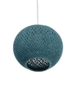 GLOBOSTAR® SOLEI 205-0012 Boho Κρεμαστό Φωτιστικό Οροφής με Ντουί 1 x E27 AC 220-240V IP20 – Τιρκουάζ – M20 x Π20 x Υ25cm