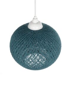 GLOBOSTAR® SOLEI 205-0012 Boho Κρεμαστό Φωτιστικό Οροφής με Ντουί 1 x E27 AC 220-240V IP20 – Τιρκουάζ – M20 x Π20 x Υ25cm