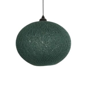 GLOBOSTAR® SOLEI 205-0013 Boho Κρεμαστό Φωτιστικό Οροφής με Ντουί 1 x E27 AC 220-240V IP20 – Πράσινο – M40 x Π40 x Υ36cm