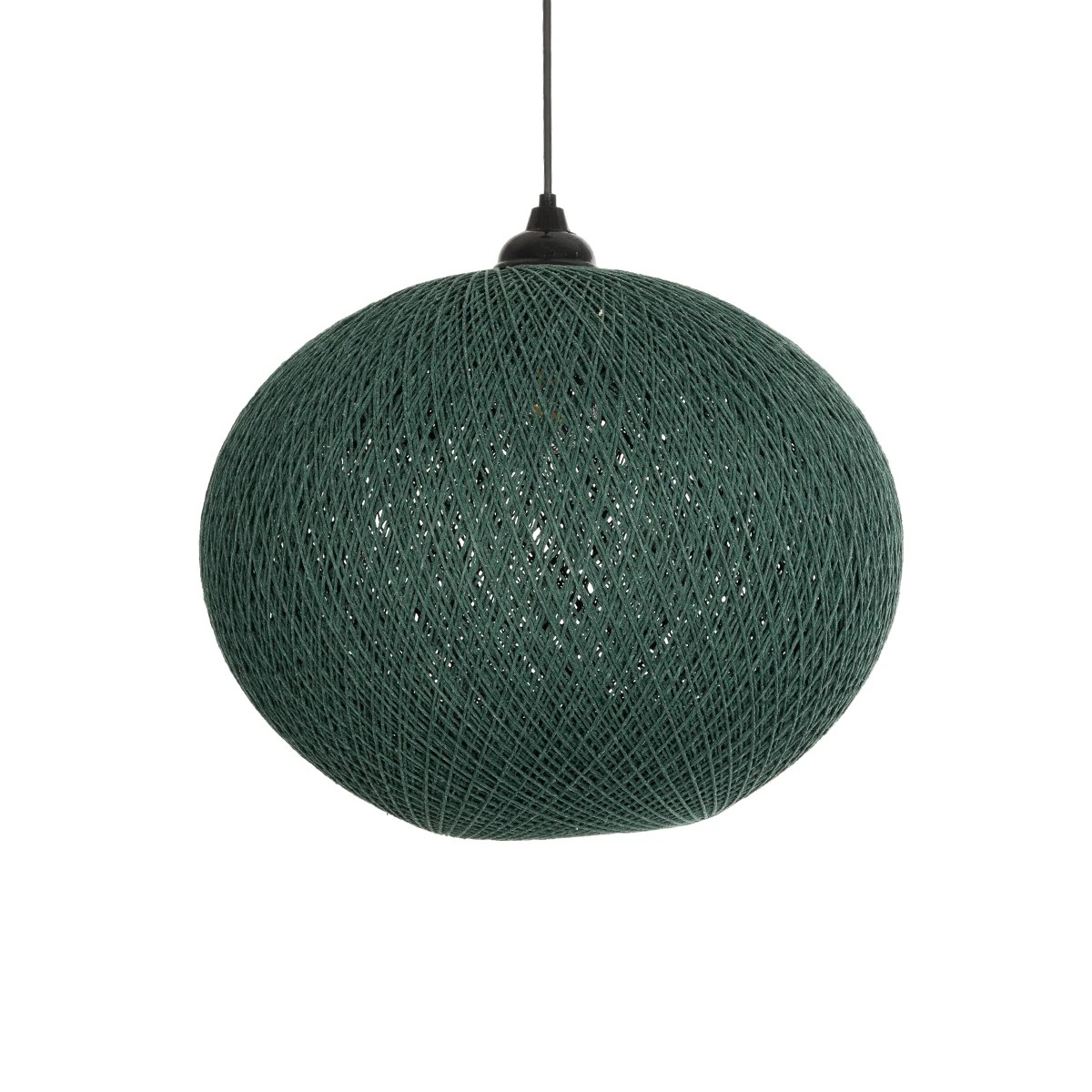 GLOBOSTAR® SOLEI 205-0013 Boho Κρεμαστό Φωτιστικό Οροφής με Ντουί 1 x E27 AC 220-240V IP20 – Πράσινο – M40 x Π40 x Υ36cm