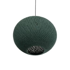 GLOBOSTAR® SOLEI 205-0013 Boho Κρεμαστό Φωτιστικό Οροφής με Ντουί 1 x E27 AC 220-240V IP20 – Πράσινο – M40 x Π40 x Υ36cm