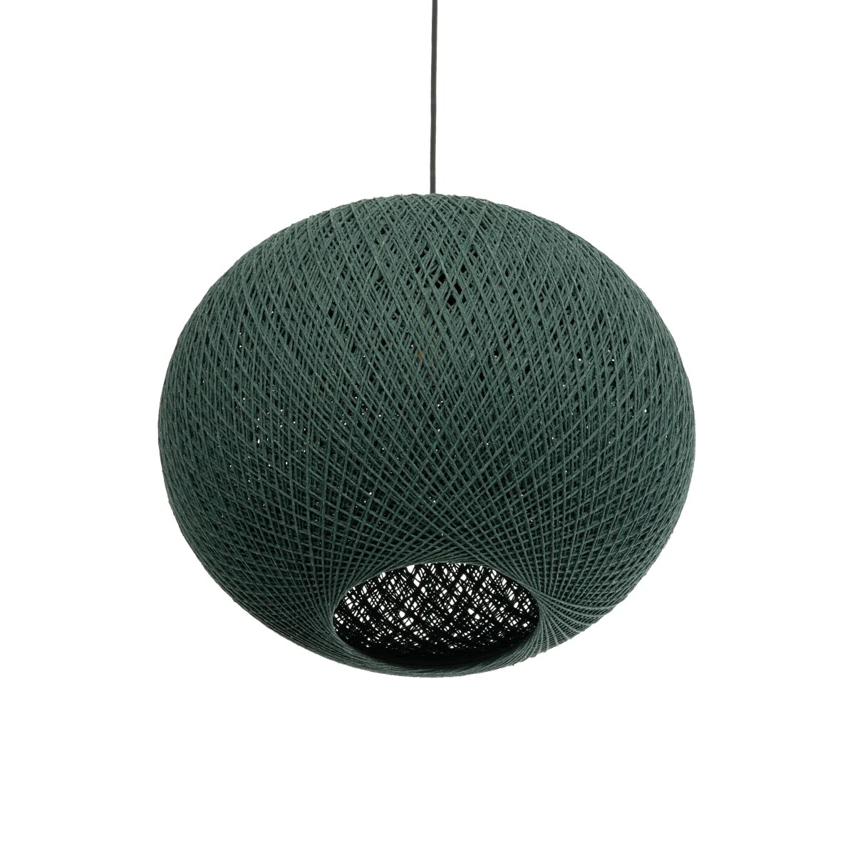 GLOBOSTAR® SOLEI 205-0013 Boho Κρεμαστό Φωτιστικό Οροφής με Ντουί 1 x E27 AC 220-240V IP20 – Πράσινο – M40 x Π40 x Υ36cm