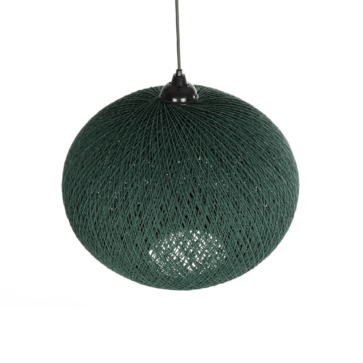 GLOBOSTAR® SOLEI 205-0013 Boho Κρεμαστό Φωτιστικό Οροφής με Ντουί 1 x E27 AC 220-240V IP20 – Πράσινο – M40 x Π40 x Υ36cm