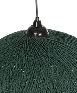 GLOBOSTAR® SOLEI 205-0013 Boho Κρεμαστό Φωτιστικό Οροφής με Ντουί 1 x E27 AC 220-240V IP20 – Πράσινο – M40 x Π40 x Υ36cm