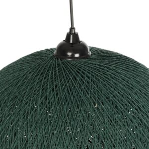 GLOBOSTAR® SOLEI 205-0013 Boho Κρεμαστό Φωτιστικό Οροφής με Ντουί 1 x E27 AC 220-240V IP20 – Πράσινο – M40 x Π40 x Υ36cm