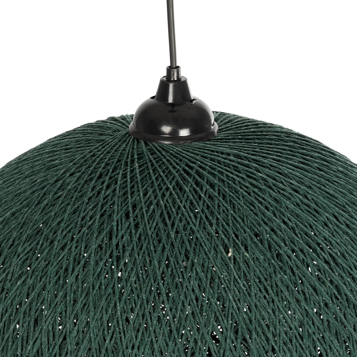 GLOBOSTAR® SOLEI 205-0013 Boho Κρεμαστό Φωτιστικό Οροφής με Ντουί 1 x E27 AC 220-240V IP20 – Πράσινο – M40 x Π40 x Υ36cm