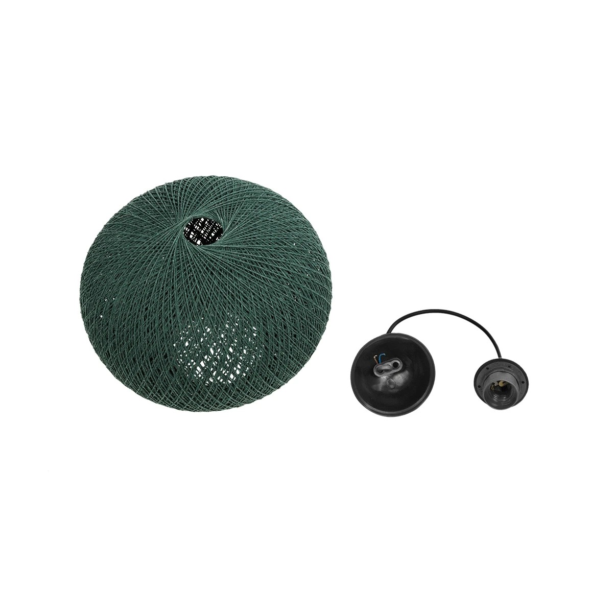 GLOBOSTAR® SOLEI 205-0014 Boho Κρεμαστό Φωτιστικό Οροφής με Ντουί 1 x E27 AC 220-240V IP20 – Πράσινο – M30 x Π30 x Υ26cm