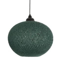 GLOBOSTAR® SOLEI 205-0014 Boho Κρεμαστό Φωτιστικό Οροφής με Ντουί 1 x E27 AC 220-240V IP20 – Πράσινο – M30 x Π30 x Υ26cm
