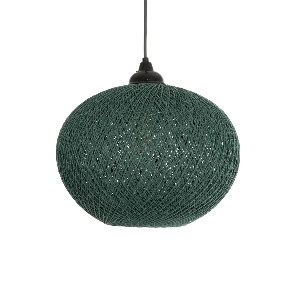 GLOBOSTAR® SOLEI 205-0014 Boho Κρεμαστό Φωτιστικό Οροφής με Ντουί 1 x E27 AC 220-240V IP20 – Πράσινο – M30 x Π30 x Υ26cm