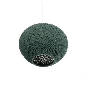 GLOBOSTAR® SOLEI 205-0014 Boho Κρεμαστό Φωτιστικό Οροφής με Ντουί 1 x E27 AC 220-240V IP20 – Πράσινο – M30 x Π30 x Υ26cm