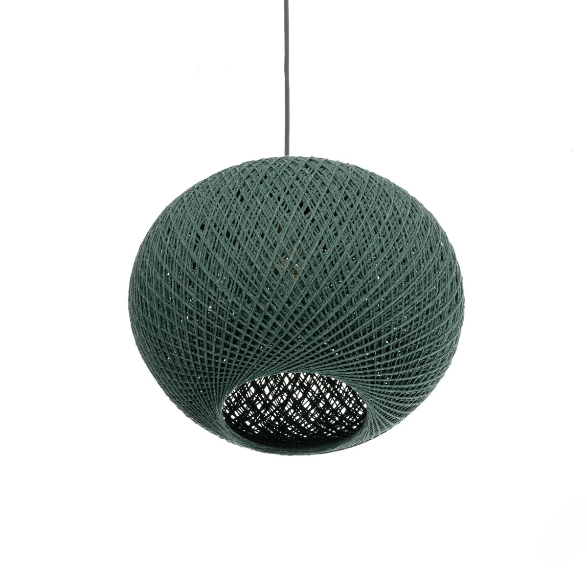 GLOBOSTAR® SOLEI 205-0014 Boho Κρεμαστό Φωτιστικό Οροφής με Ντουί 1 x E27 AC 220-240V IP20 – Πράσινο – M30 x Π30 x Υ26cm