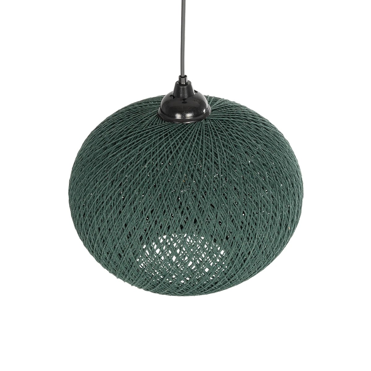 GLOBOSTAR® SOLEI 205-0014 Boho Κρεμαστό Φωτιστικό Οροφής με Ντουί 1 x E27 AC 220-240V IP20 – Πράσινο – M30 x Π30 x Υ26cm