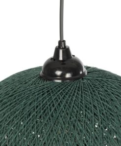 GLOBOSTAR® SOLEI 205-0014 Boho Κρεμαστό Φωτιστικό Οροφής με Ντουί 1 x E27 AC 220-240V IP20 – Πράσινο – M30 x Π30 x Υ26cm