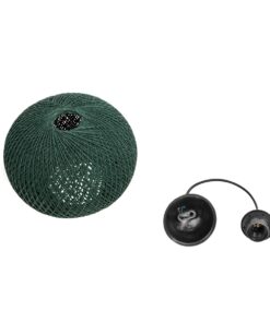 GLOBOSTAR® SOLEI 205-0015 Boho Κρεμαστό Φωτιστικό Οροφής με Ντουί 1 x E27 AC 220-240V IP20 – Πράσινο – M20 x Π20 x Υ25cm