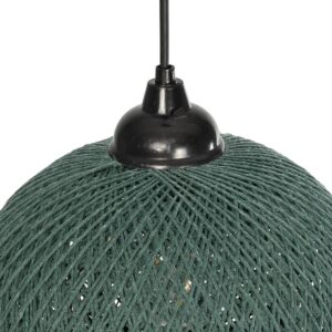 GLOBOSTAR® SOLEI 205-0015 Boho Κρεμαστό Φωτιστικό Οροφής με Ντουί 1 x E27 AC 220-240V IP20 – Πράσινο – M20 x Π20 x Υ25cm