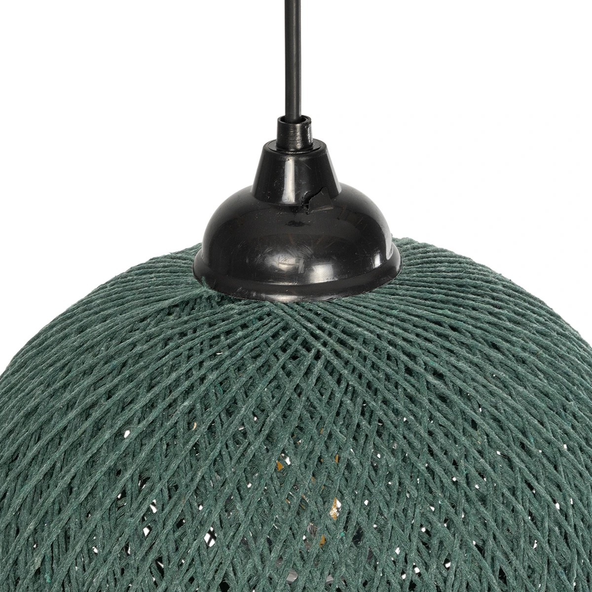 GLOBOSTAR® SOLEI 205-0015 Boho Κρεμαστό Φωτιστικό Οροφής με Ντουί 1 x E27 AC 220-240V IP20 – Πράσινο – M20 x Π20 x Υ25cm