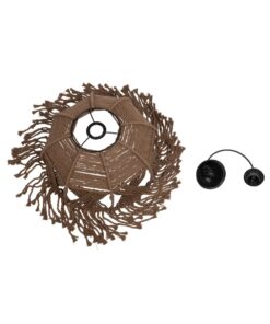 GLOBOSTAR® TONA 205-0016 Boho Κρεμαστό Φωτιστικό Οροφής με Ντουί 1 x E27 AC 220-240V IP20 – Καφέ- M40 x Π40 x Υ38cm