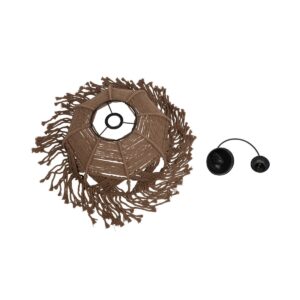 GLOBOSTAR® TONA 205-0016 Boho Κρεμαστό Φωτιστικό Οροφής με Ντουί 1 x E27 AC 220-240V IP20 – Καφέ- M40 x Π40 x Υ38cm