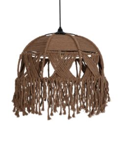 GLOBOSTAR® TONA 205-0016 Boho Κρεμαστό Φωτιστικό Οροφής με Ντουί 1 x E27 AC 220-240V IP20 – Καφέ- M40 x Π40 x Υ38cm