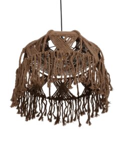 GLOBOSTAR® TONA 205-0016 Boho Κρεμαστό Φωτιστικό Οροφής με Ντουί 1 x E27 AC 220-240V IP20 – Καφέ- M40 x Π40 x Υ38cm