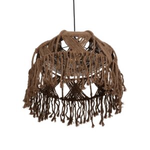 GLOBOSTAR® TONA 205-0016 Boho Κρεμαστό Φωτιστικό Οροφής με Ντουί 1 x E27 AC 220-240V IP20 – Καφέ- M40 x Π40 x Υ38cm