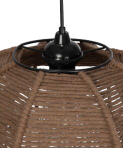 GLOBOSTAR® TONA 205-0016 Boho Κρεμαστό Φωτιστικό Οροφής με Ντουί 1 x E27 AC 220-240V IP20 – Καφέ- M40 x Π40 x Υ38cm