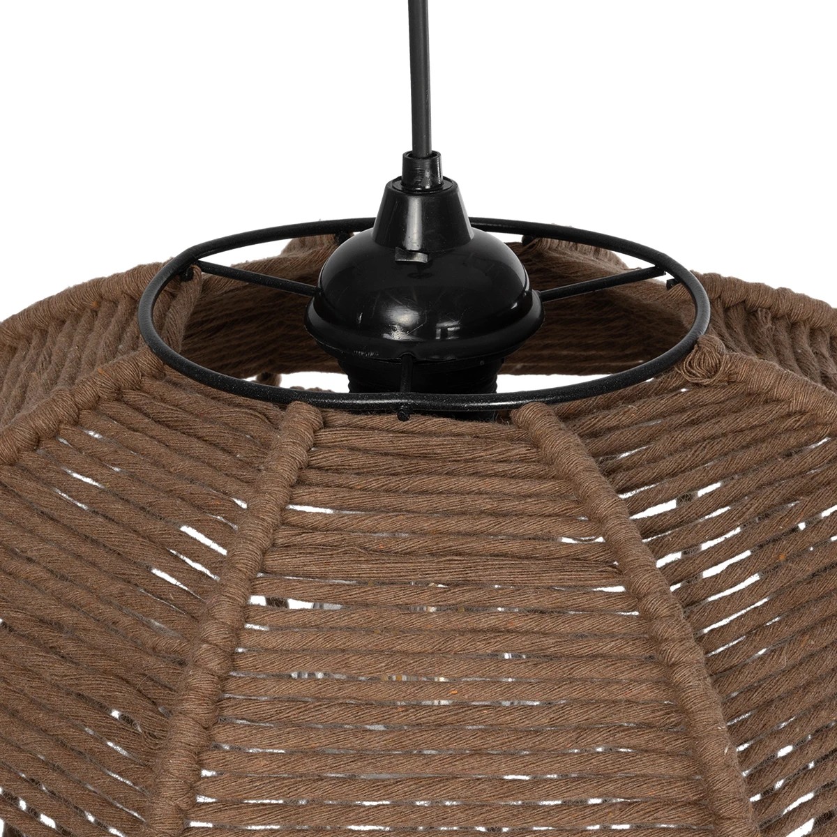 GLOBOSTAR® TONA 205-0016 Boho Κρεμαστό Φωτιστικό Οροφής με Ντουί 1 x E27 AC 220-240V IP20 – Καφέ- M40 x Π40 x Υ38cm