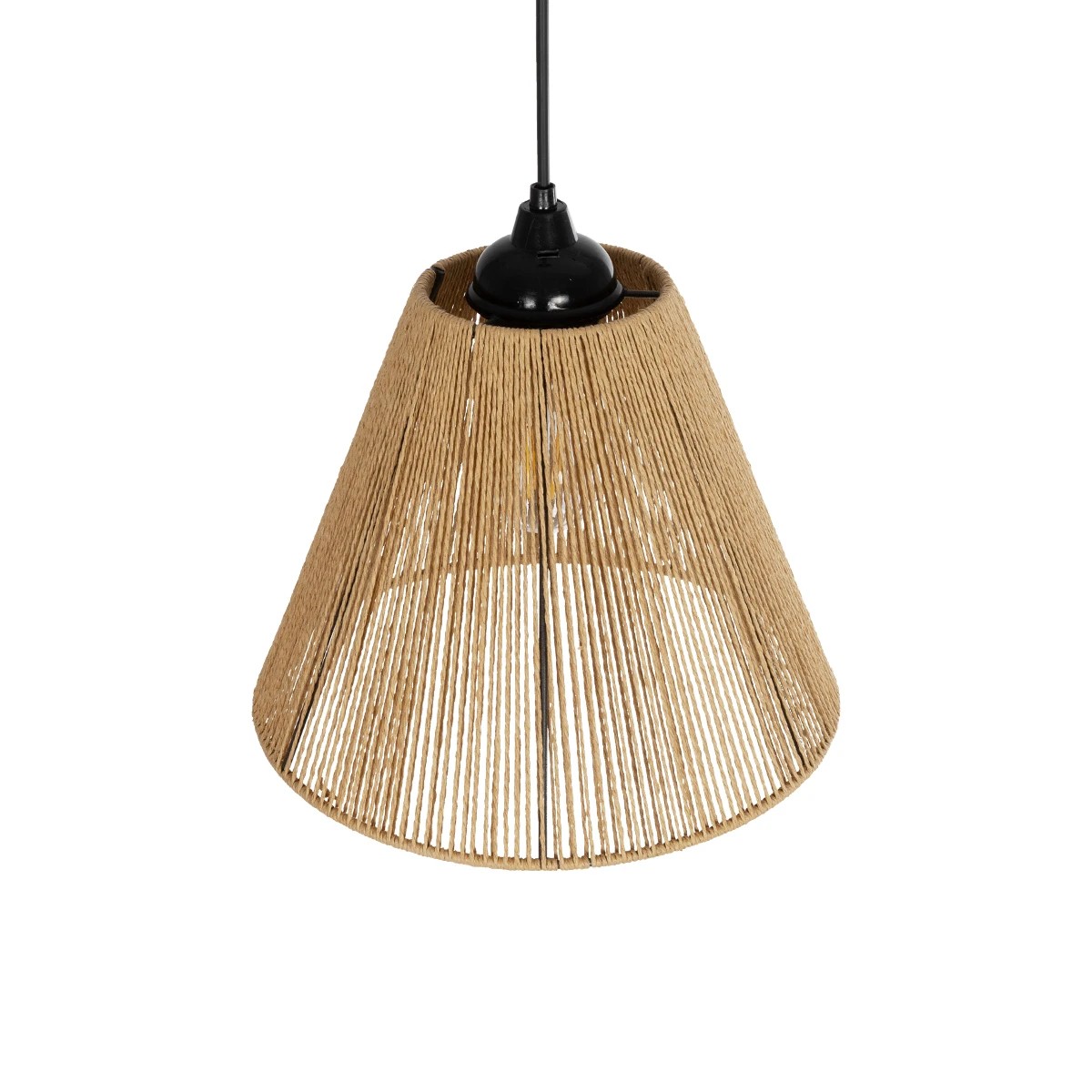 GLOBOSTAR® HUTT 205-0017 Boho Κρεμαστό Φωτιστικό Οροφής με Ντουί 1 x E27 AC 220-240V IP20 – Μπεζ – M25 x Π25 x Υ20cm