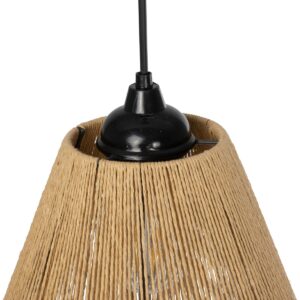 GLOBOSTAR® HUTT 205-0017 Boho Κρεμαστό Φωτιστικό Οροφής με Ντουί 1 x E27 AC 220-240V IP20 – Μπεζ – M25 x Π25 x Υ20cm