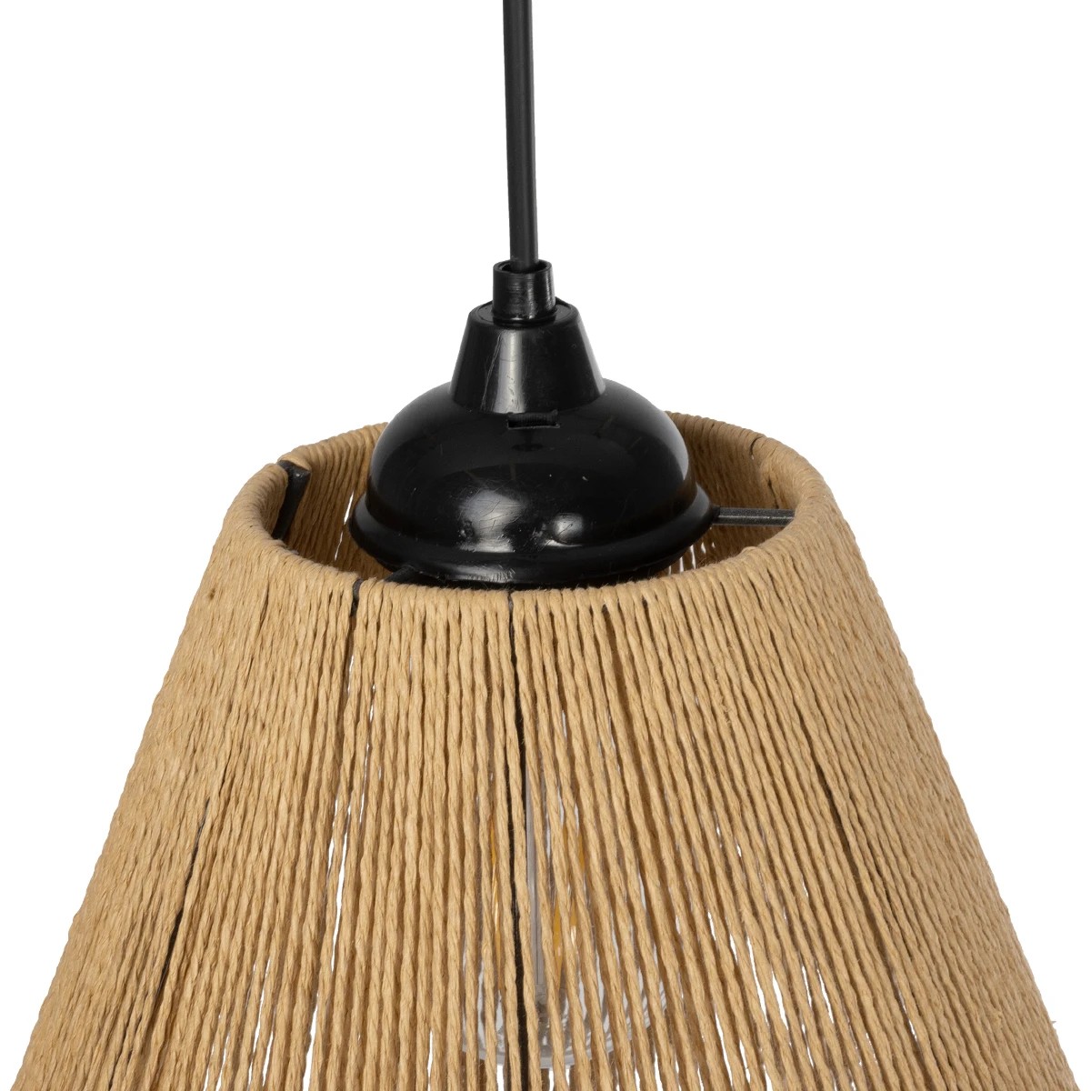 GLOBOSTAR® HUTT 205-0017 Boho Κρεμαστό Φωτιστικό Οροφής με Ντουί 1 x E27 AC 220-240V IP20 – Μπεζ – M25 x Π25 x Υ20cm